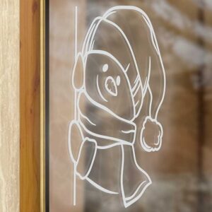 Alternative view of Raamsticker gluur sneeuwpop