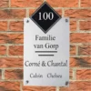 RVS-Naambordje-Huisnummer-Familienamen RVS Naambordje Huisnummer Familienamen