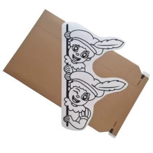 Stickers - Kiedoka 45 Raamsticker gluurpieten zwart