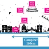 Raamstickers Kerst Huisjes Kerstdecoratie Afmetingen jpg