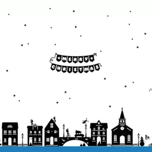 Alternative view of Raamstickers Kerst Huisjes en elfjes | 132-Delig