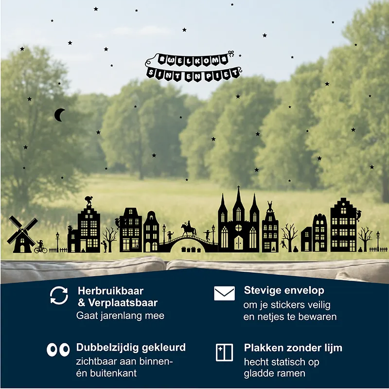 Raamstickers Sinterklaas Kerst 145Delig USP kopieren