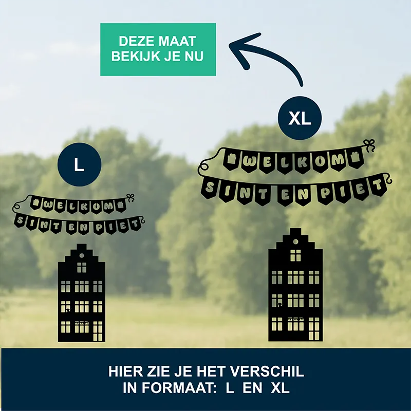 Raamstickers Sinterklaas en Kerst Huisjes 145delig Afmeting XL kopieren