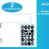 Raamsticker-Paashaas-Raamstickers-Pasen-Paaseieren-26delig kopiëren Raamsticker Paashaas en paaseieren