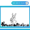 Raamsticker-Paashaas-Raamstickers-Pasen-Paaseieren-Raam kopiëren Raamsticker Paashaas en paaseieren