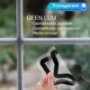 Raamsticker Transparant Zwart met tekst (2) kopiëren Statische raamsticker transparante kleur met zwart zonder lijmlaag gemakkelijk plakken en herbruikbaar