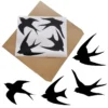 Raamstickers zwaluw vogels in de kleur zwart