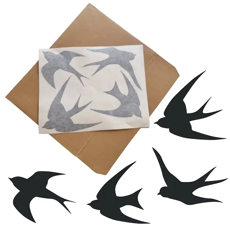 Stickers zwaluw vogels in de kleur zwart