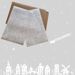 Raamstickers Sinterklaas 60-delig in de kleur wit