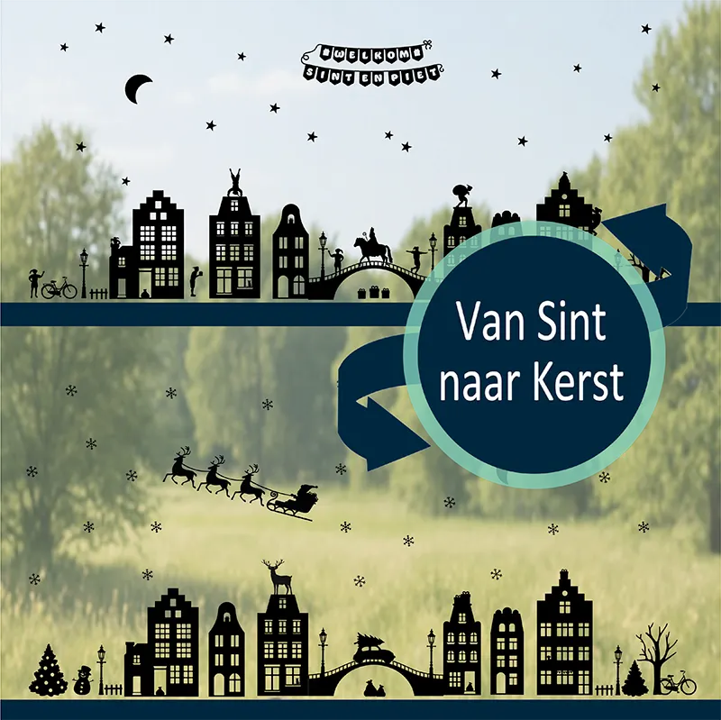Raamsticker Sint Kerst kopieren