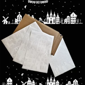Raamstickers Sint en kerst 145-delig in de kleur wit