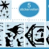 Raamsticker Kerststal 36delig jpg