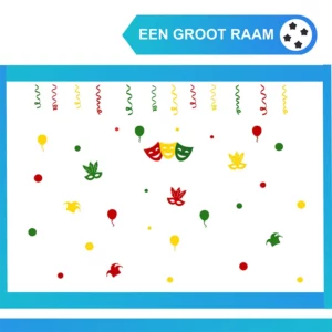 Stickers - Kiedoka 66 Alternative view of Raamstickers Carnaval Versiering | 47-Delig