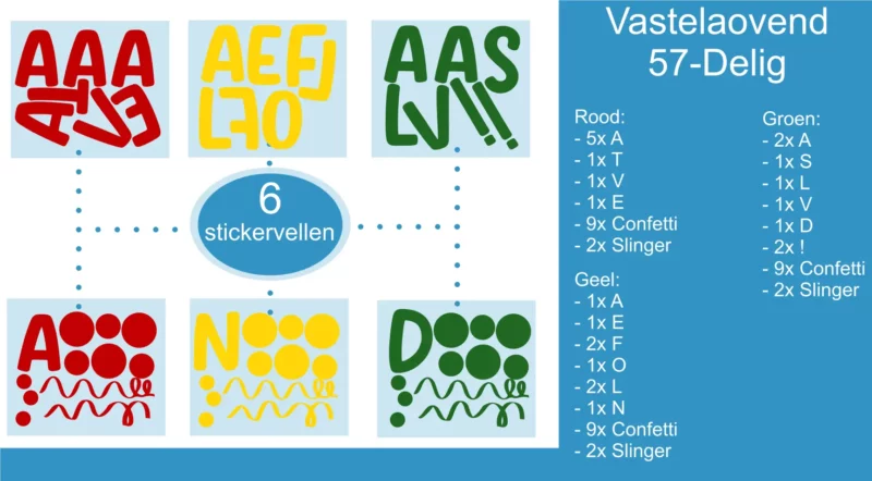 Raamsticker Vastelaovend Alaaf 57Delig