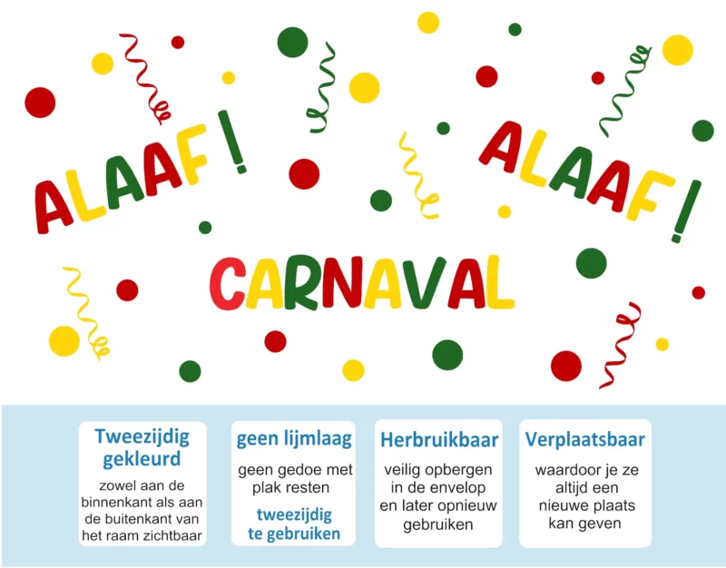Raamstickers Carnaval Alaaf Versiering USP