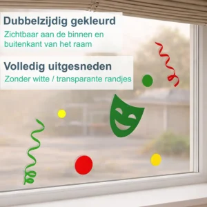 Alternative view of Raamstickers Carnaval Versiering | 45-Delig