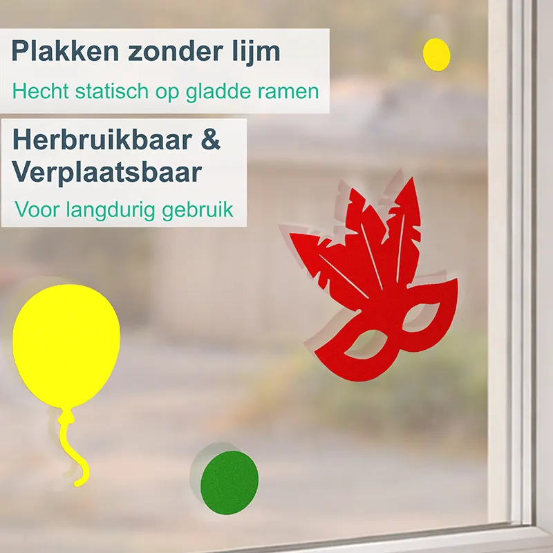 Raamstickers-Carnaval-Statisch-Herbruikbaar kopiëren Raamstickers Carnaval Statisch Herbruikbaar kopieren