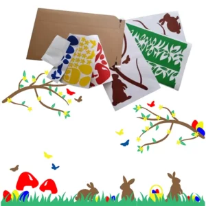 statische raamstickers paasdecoratie 98-delig raamdecoratie