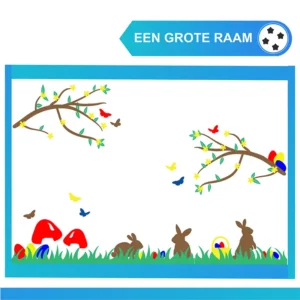 Alternative view of Statische raamstickers Paasdecoratie – Set van 98