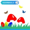 Raamdecoratie-Pasen-Raamstickers-Pasen-Paddenstoel kopiëren Raamdecoratie Pasen Raamstickers Pasen Paddenstoel kopieren