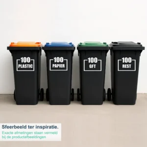 Alternative view of Kliko sticker vierkant met huisnummer – Papier
