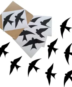 Statische raamsticker zwaluwen 8-delig op raam