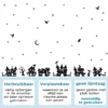 Raamstickers Halloween huisjes met kraaien die zijn Herbruikbaar, verplaatsbaar en hebben geen lijmlaag