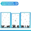 Raamstickers-Halloween-Huisjes-Verdelen Raamstickers Halloween huisjes verdeeld over meerdere ramen