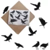 Raamstickers-Kraaien-Kraai-Zwart Raamstickers kraaien uitbreidingsset zwart