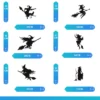 Raamstickers heksen afmetingen