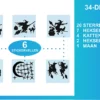 Raamstickers heksen 6 stickervellen en totaal 34-delig