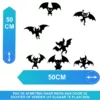 Raamstickers-Vleermuizen-Halloween-Totaleafmeting Raamstickers vleermuizen halloween 7-delig afmeting