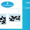 Raamstickers-Vleermuizen-Halloween-Verpakking Raamsticker vleermuizen halloween op 2 stickervellen 7-delig