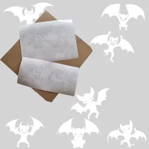 Raamstickers vleermuizen halloween 7-delig wit
