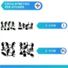Raamstickers-Elfjes-Kerstmis-Kerst-Uitbreiding-Huisjes-Afmeting Uitbreiding elfjes 14-delig afmetingen