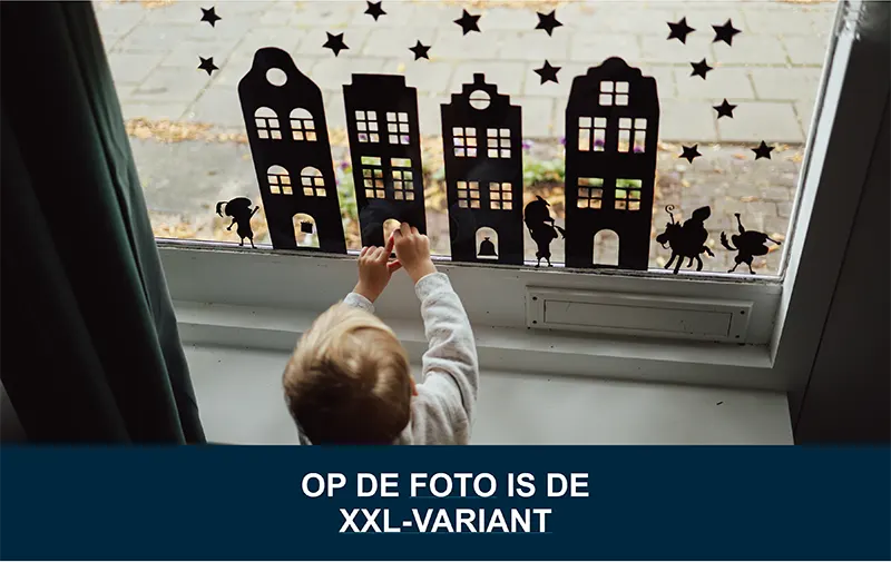 Raamstickers Huisjes Sinterklaas Decoratie kopieren