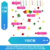 Raamsticker-Carnaval-Versiering-Afmeting Raamsticker Carnaval Versiering Afmeting