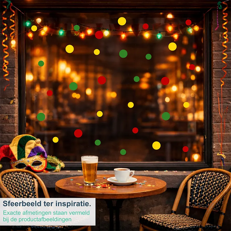 Raamstickers Carnaval Confetti Versiering Cafe kopieren