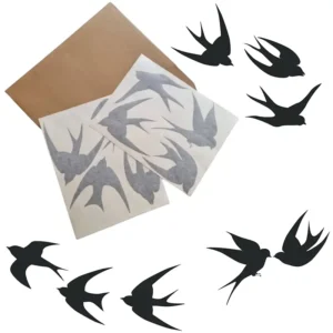 Stickers zwaluws vogels in de kleur zwart