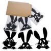 Raamstickers-Glurende-Paashaasjes Raamstickers glurende paashaasjes in de kleur zwart