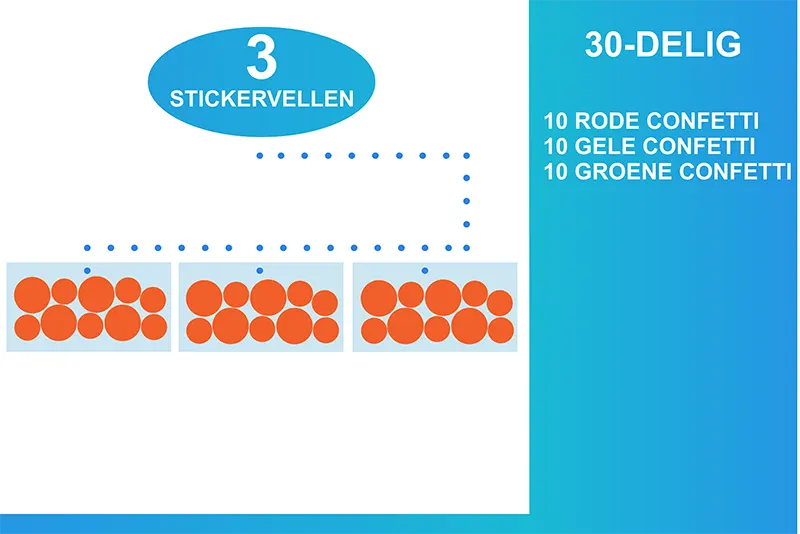Raamstickers Confetti Oranje Sticker Vellen