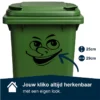 Container Kliko stickers Cartoon gezicht blij Eigenlook kopieren