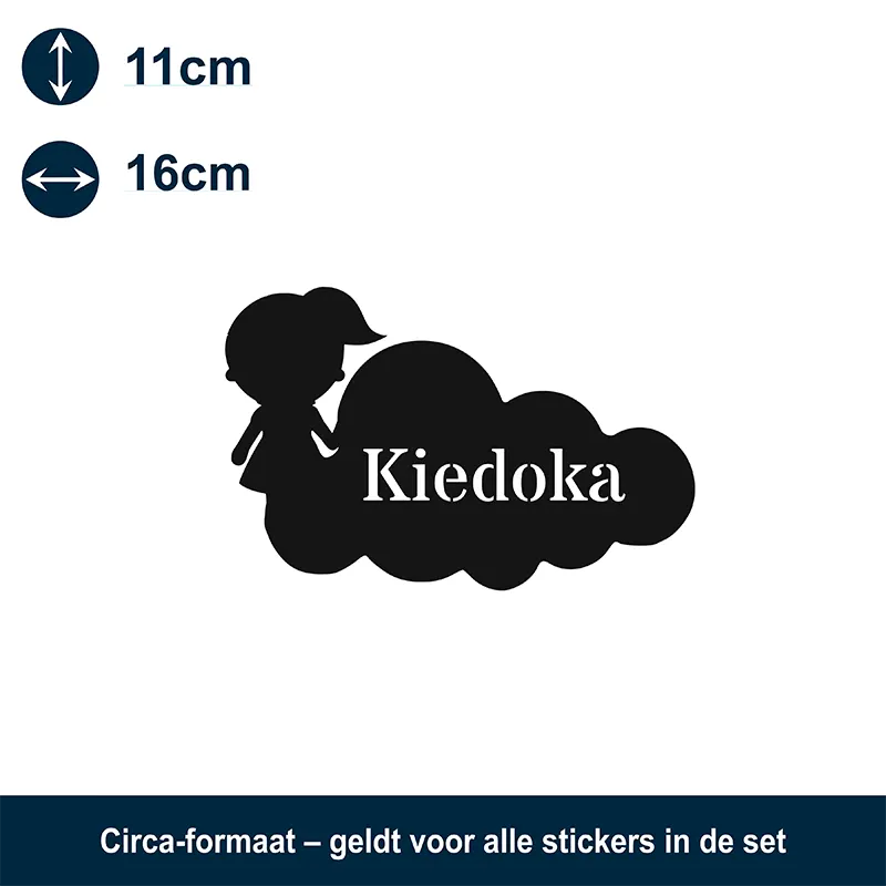 Statische Raamstickers Welkom Sint Piet Hier Wonen Wolkjes Kiedoka Afmeting kopieren