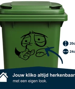 Alternative view of Kliko sticker cartoon gezicht – Het stinkt