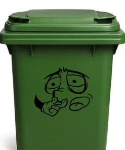Kliko sticker cartoon gezicht – Het stinkt