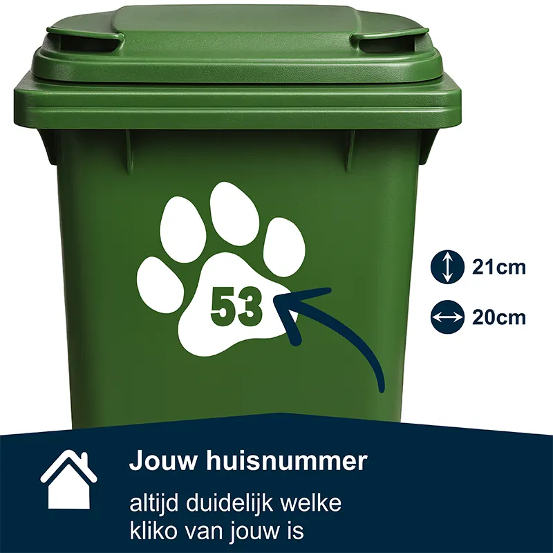 Container-Sticker-Pootafdruk-Huisnummer kopiëren
