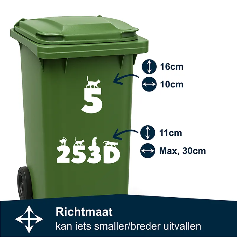 Container-sticker-huisnummer-katten-Maten