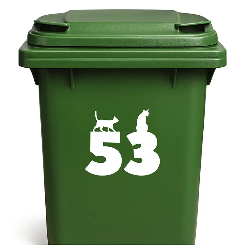 Kliko sticker huisnummer katten Kliko sticker huisnummer katten