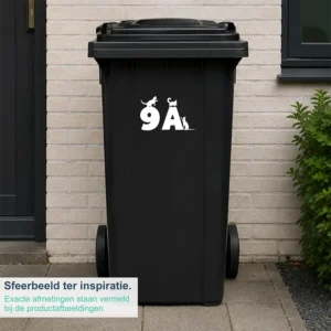 Alternative view of Kliko sticker huisnummer katten