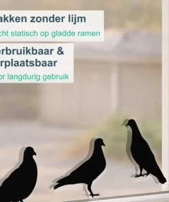 Alternative view of Statische raamstickers Duiven – 6-delig